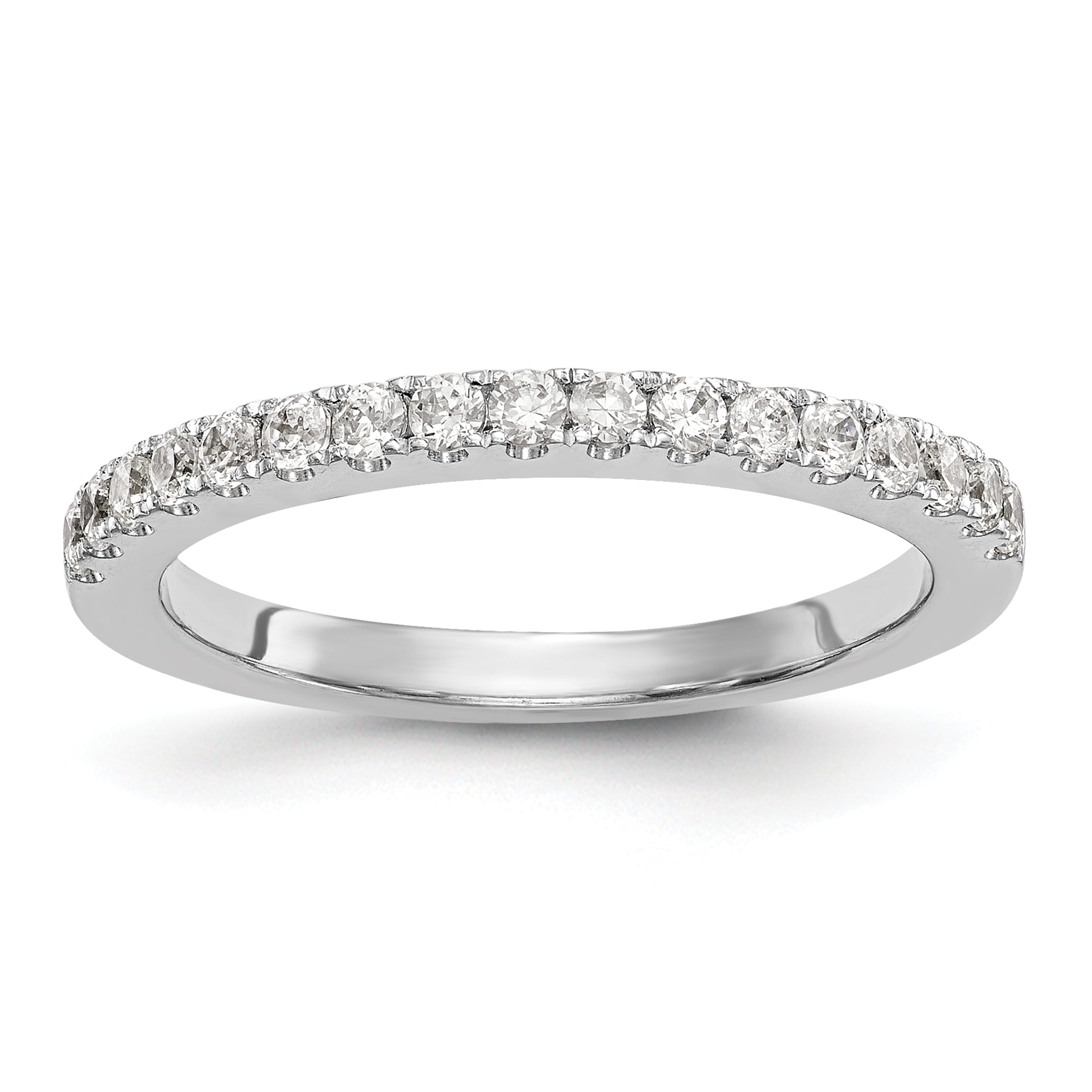 0.34ct. CZ Solid Real 14K White Gold Wedding Wedding Band Ring