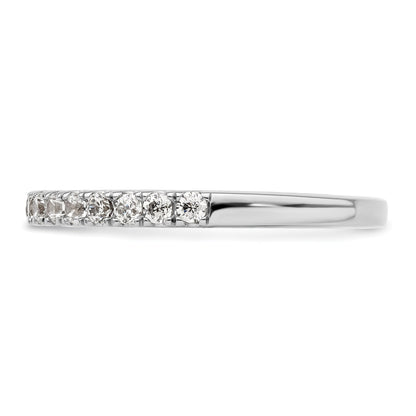0.45ct. CZ Solid Real 14K White Gold Wedding Wedding Band Ring