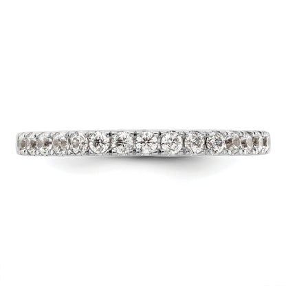 0.45ct. CZ Solid Real 14K White Gold Wedding Wedding Band Ring