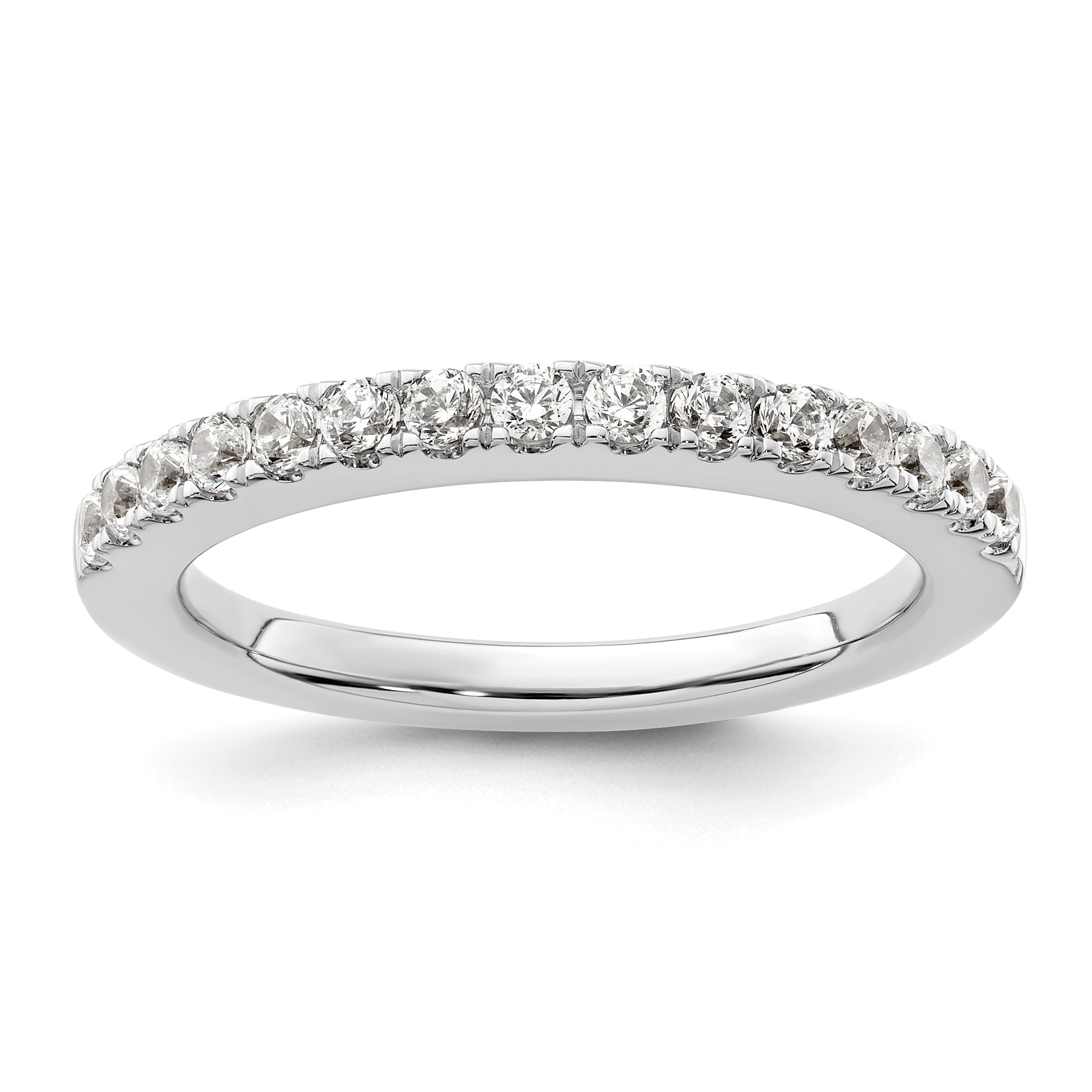 0.45ct. CZ Solid Real 14K White Gold Wedding Wedding Band Ring