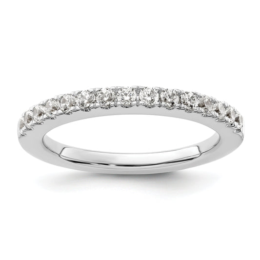 0.45ct. CZ Solid Real 14K White Gold Wedding Wedding Band Ring