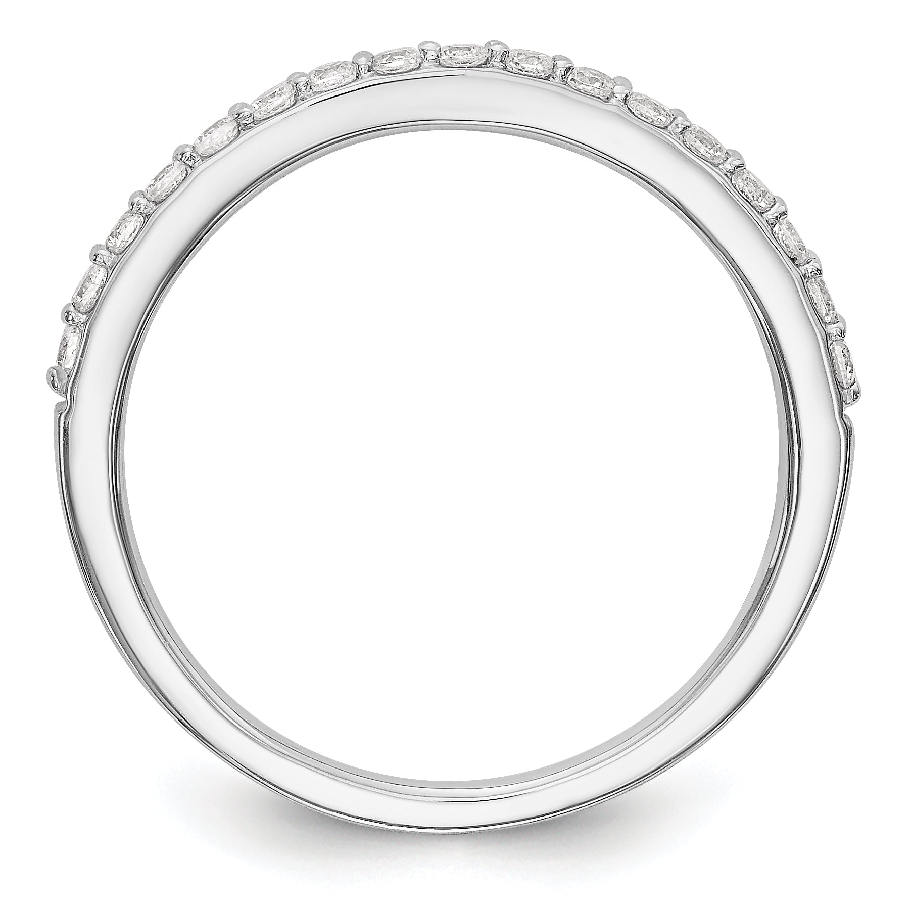 0.25ct. CZ Solid Real 14K White Gold Wedding Wedding Band Ring