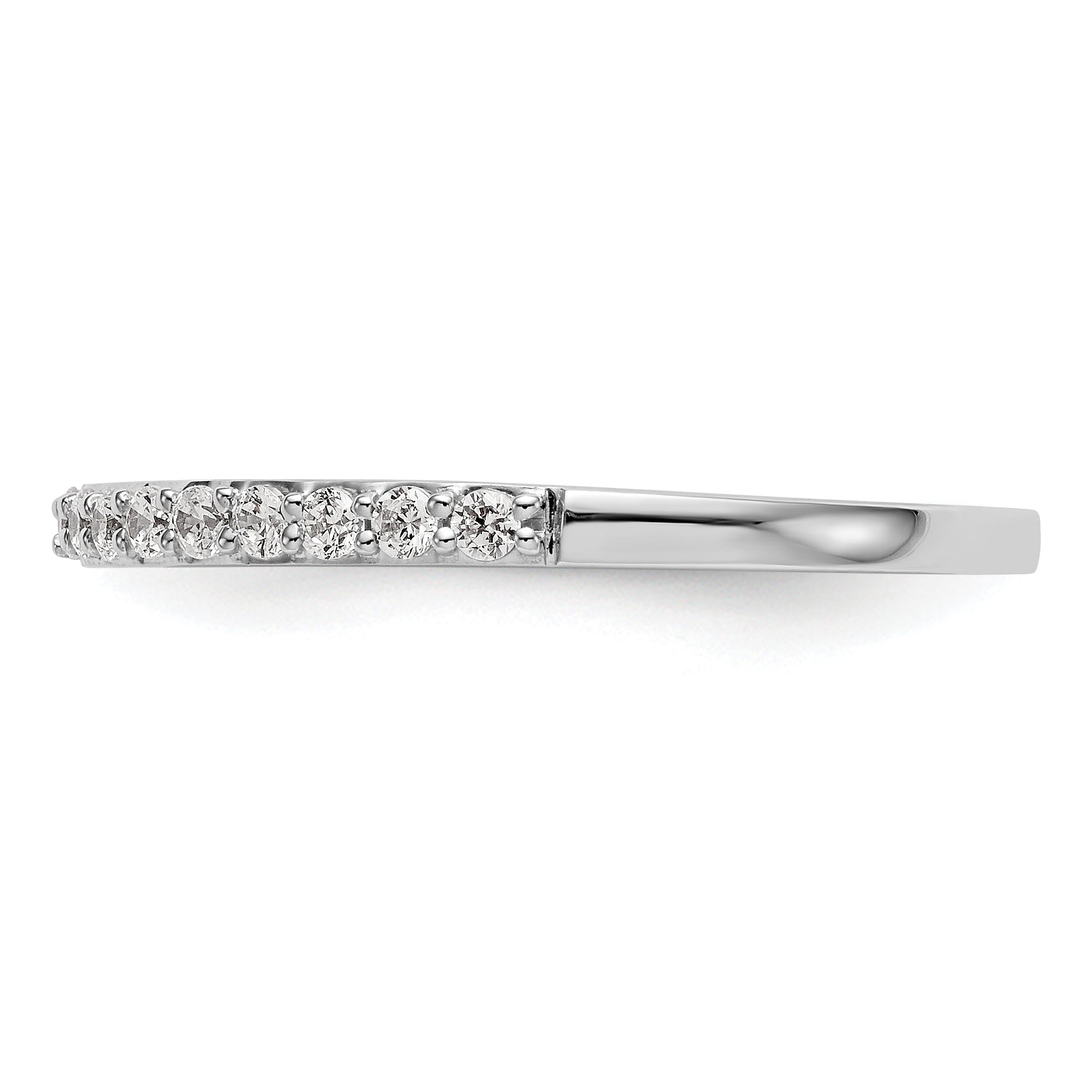 0.25ct. CZ Solid Real 14K White Gold Wedding Wedding Band Ring