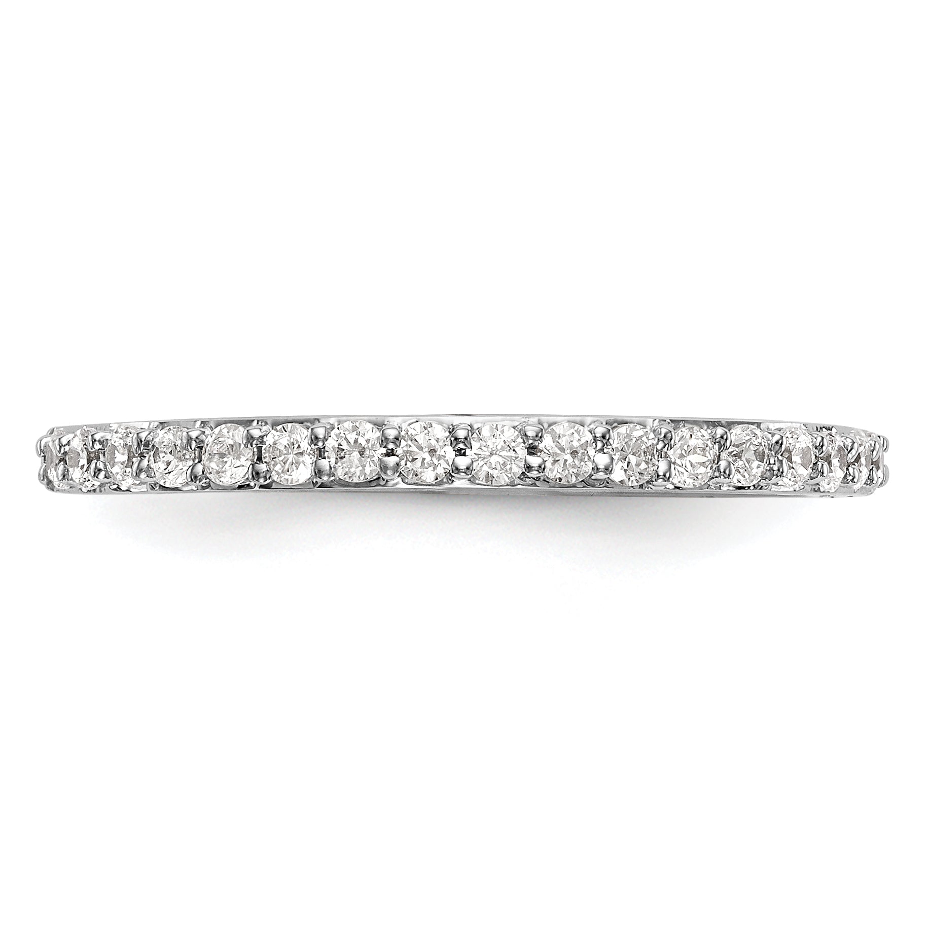 0.25ct. CZ Solid Real 14K White Gold Wedding Wedding Band Ring