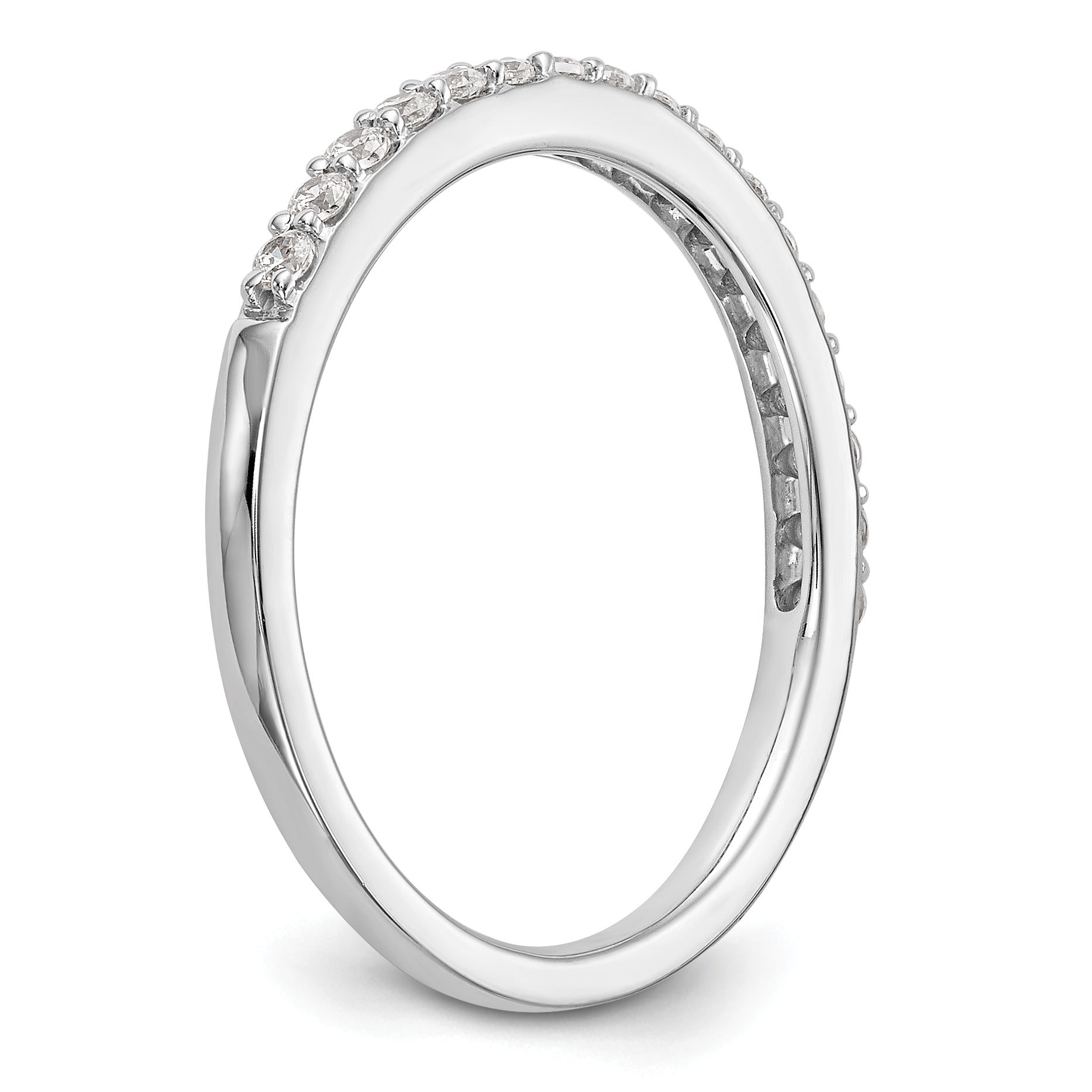 0.25ct. CZ Solid Real 14K White Gold Wedding Wedding Band Ring