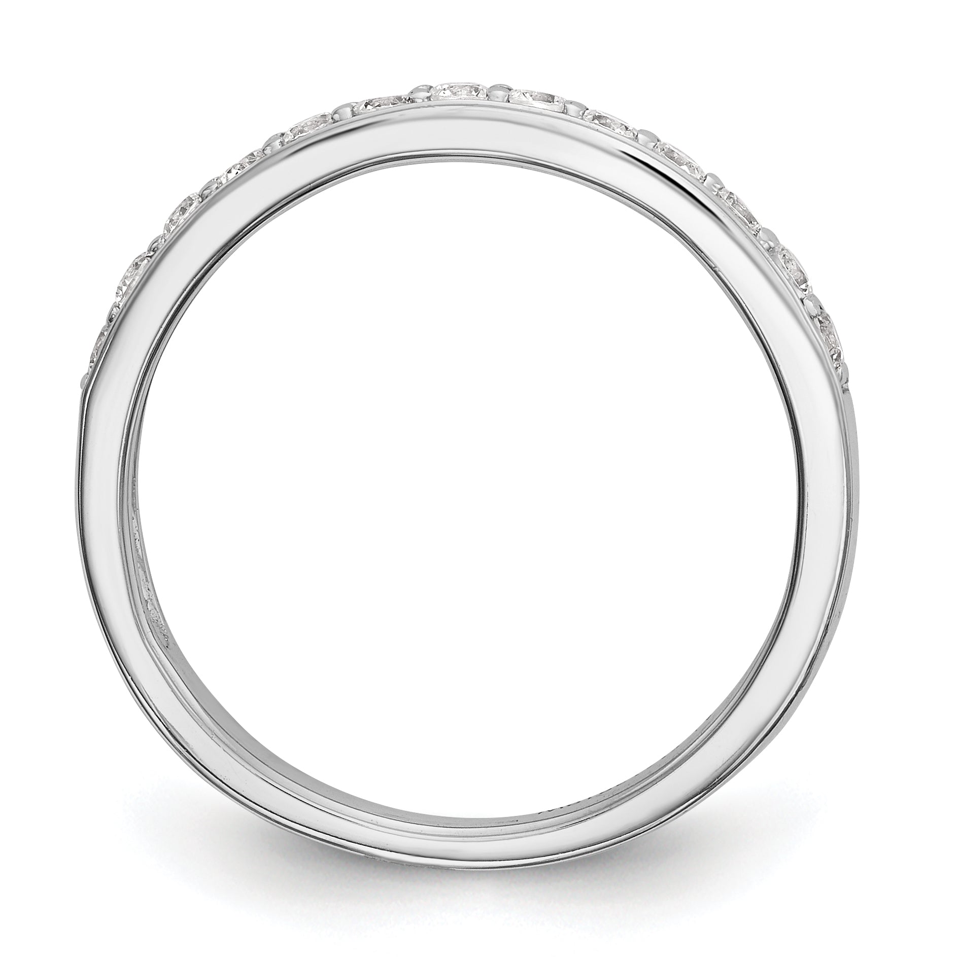 0.33ct. CZ Solid Real 14K White Gold Wedding Wedding Band Ring