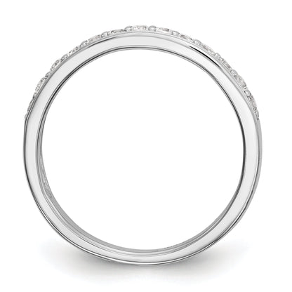 0.33ct. CZ Solid Real 14K White Gold Wedding Wedding Band Ring