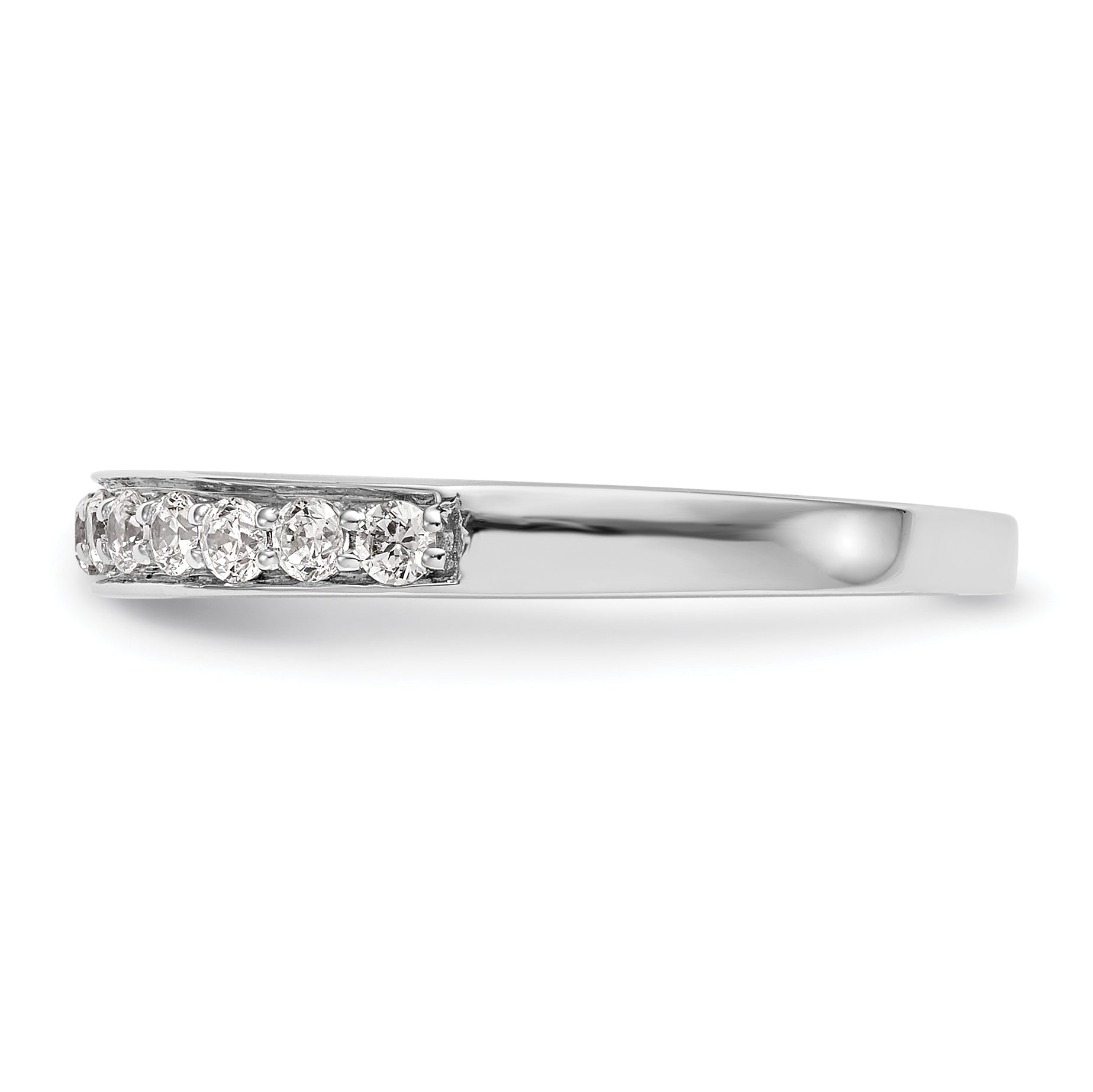 0.33ct. CZ Solid Real 14K White Gold Wedding Wedding Band Ring