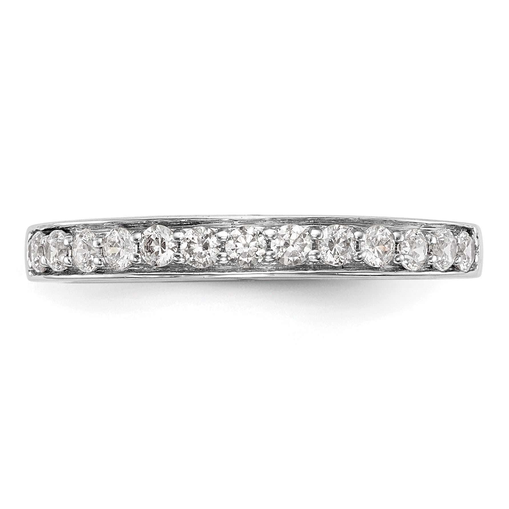 0.33ct. CZ Solid Real 14K White Gold Wedding Wedding Band Ring