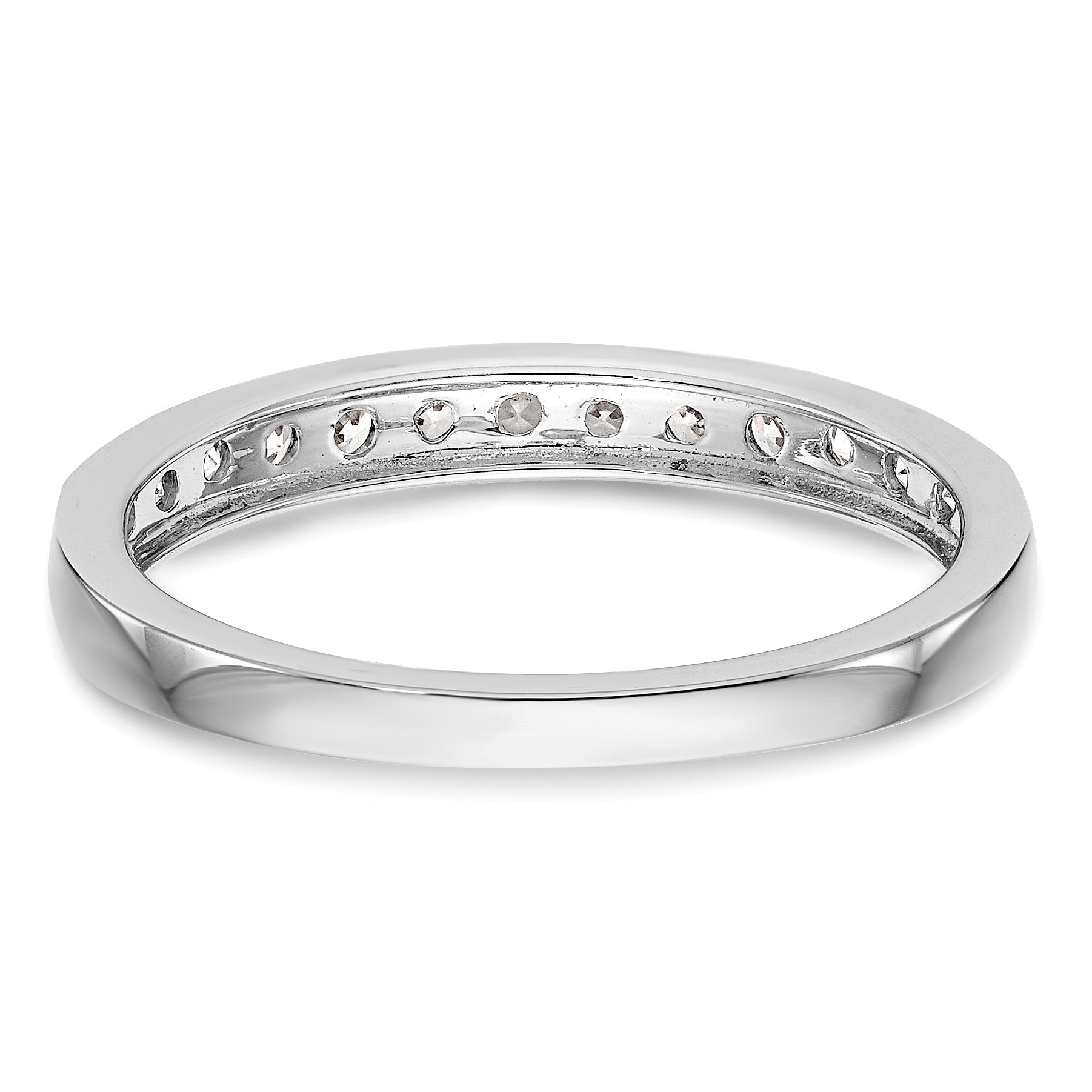 0.33ct. CZ Solid Real 14K White Gold Wedding Wedding Band Ring