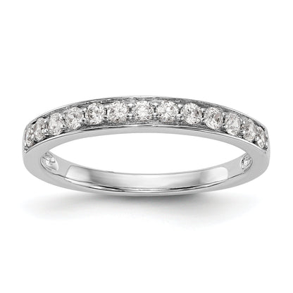 0.33ct. CZ Solid Real 14K White Gold Wedding Wedding Band Ring
