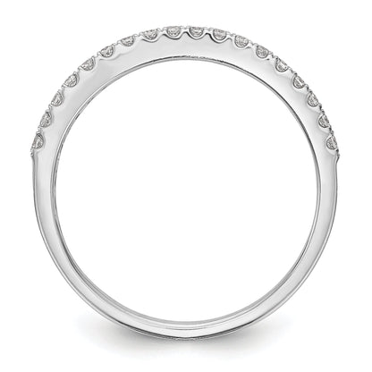 0.18ct. CZ Solid Real 14K White Gold Round Wedding Wedding Band Ring
