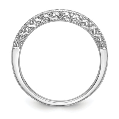 0.20ct. CZ Solid Real 14K White Gold Wedding Wedding Band Ring