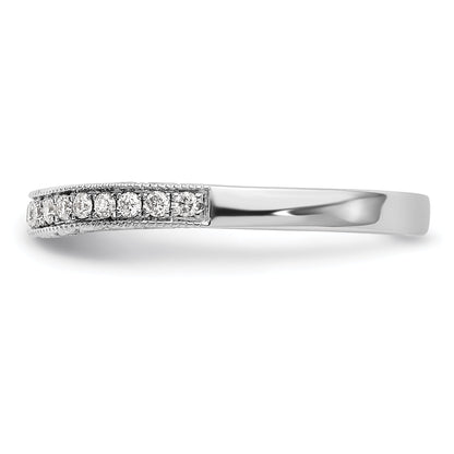 0.20ct. CZ Solid Real 14K White Gold Wedding Wedding Band Ring