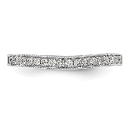 0.20ct. CZ Solid Real 14K White Gold Wedding Wedding Band Ring