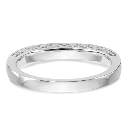 0.20ct. CZ Solid Real 14K White Gold Wedding Wedding Band Ring