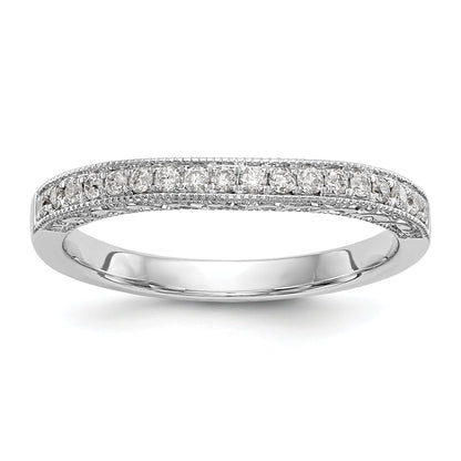 0.20ct. CZ Solid Real 14K White Gold Wedding Wedding Band Ring