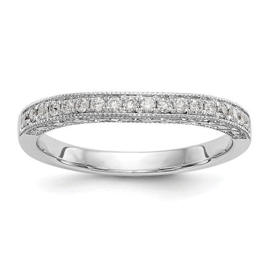 0.20ct. CZ Solid Real 14K White Gold Wedding Wedding Band Ring