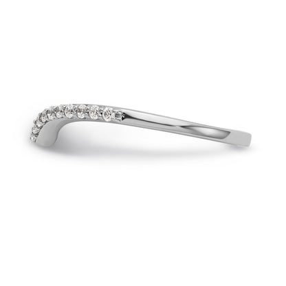0.20ct. CZ Solid Real 14K White Gold Wedding Wedding Band Ring