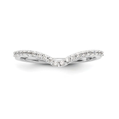 0.20ct. CZ Solid Real 14K White Gold Wedding Wedding Band Ring
