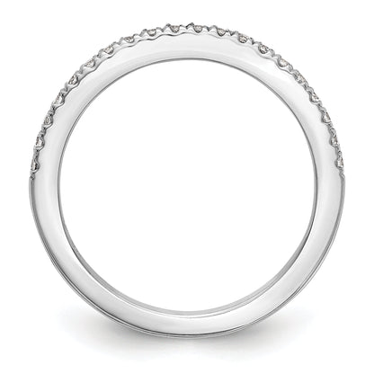 0.21ct. CZ Solid Real 14K White Gold Wedding Wedding Band Ring