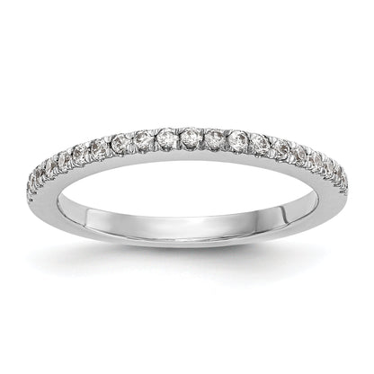 0.21ct. CZ Solid Real 14K White Gold Wedding Wedding Band Ring