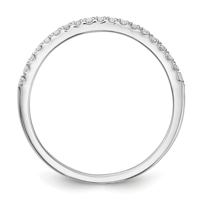 0.19ct. CZ Solid Real 14K White Gold Wedding Wedding Band Ring