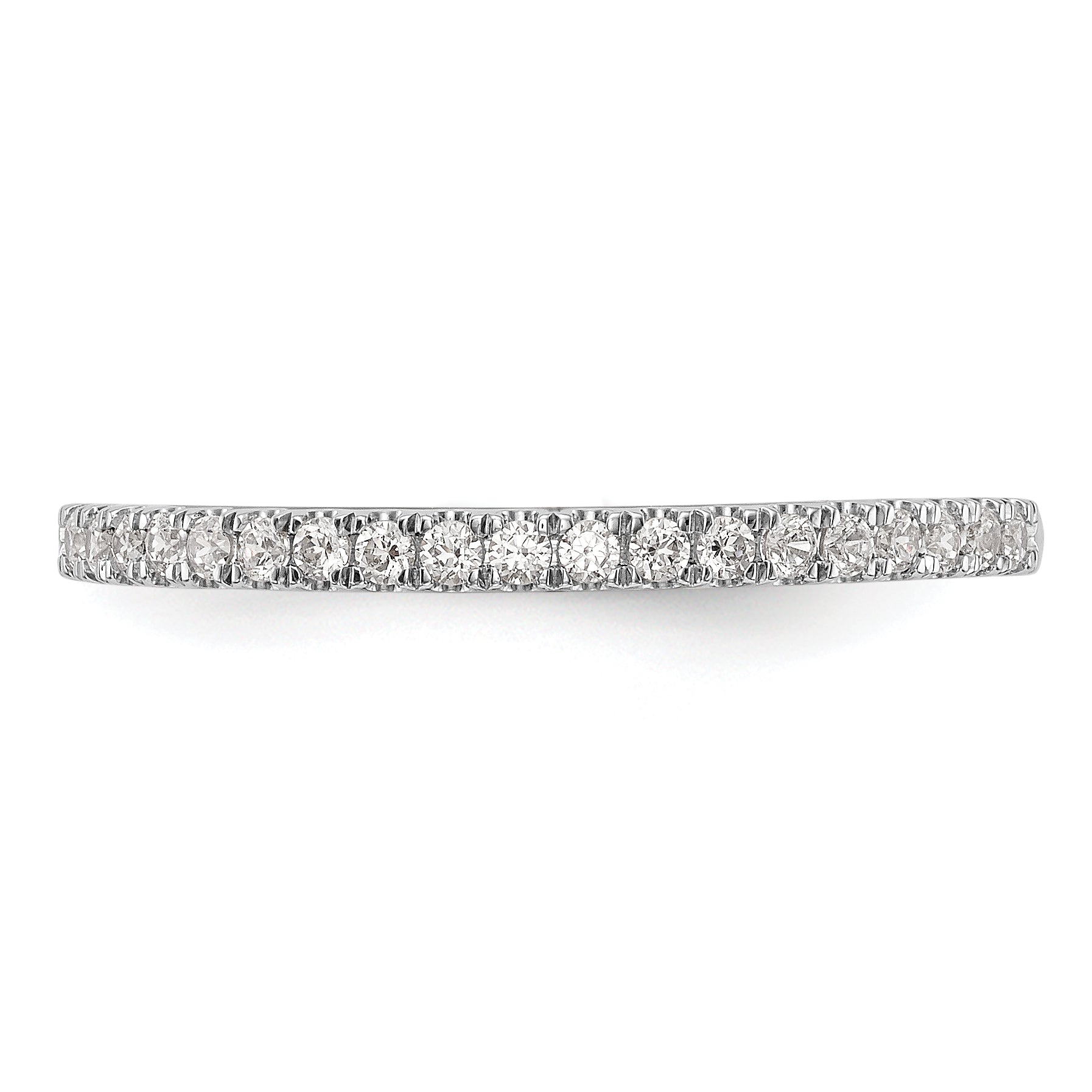 0.19ct. CZ Solid Real 14K White Gold Wedding Wedding Band Ring