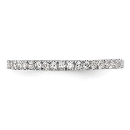 0.19ct. CZ Solid Real 14K White Gold Wedding Wedding Band Ring