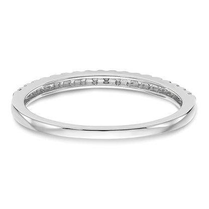 0.19ct. CZ Solid Real 14K White Gold Wedding Wedding Band Ring
