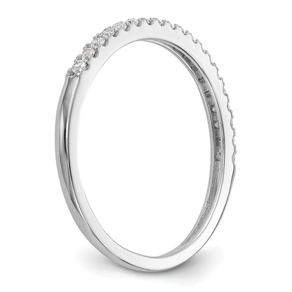 0.19ct. CZ Solid Real 14K White Gold Wedding Wedding Band Ring