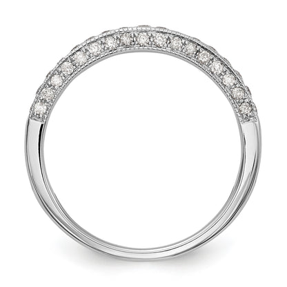 0.27ct. CZ Solid Real 14K White Gold Wedding Wedding Band Ring