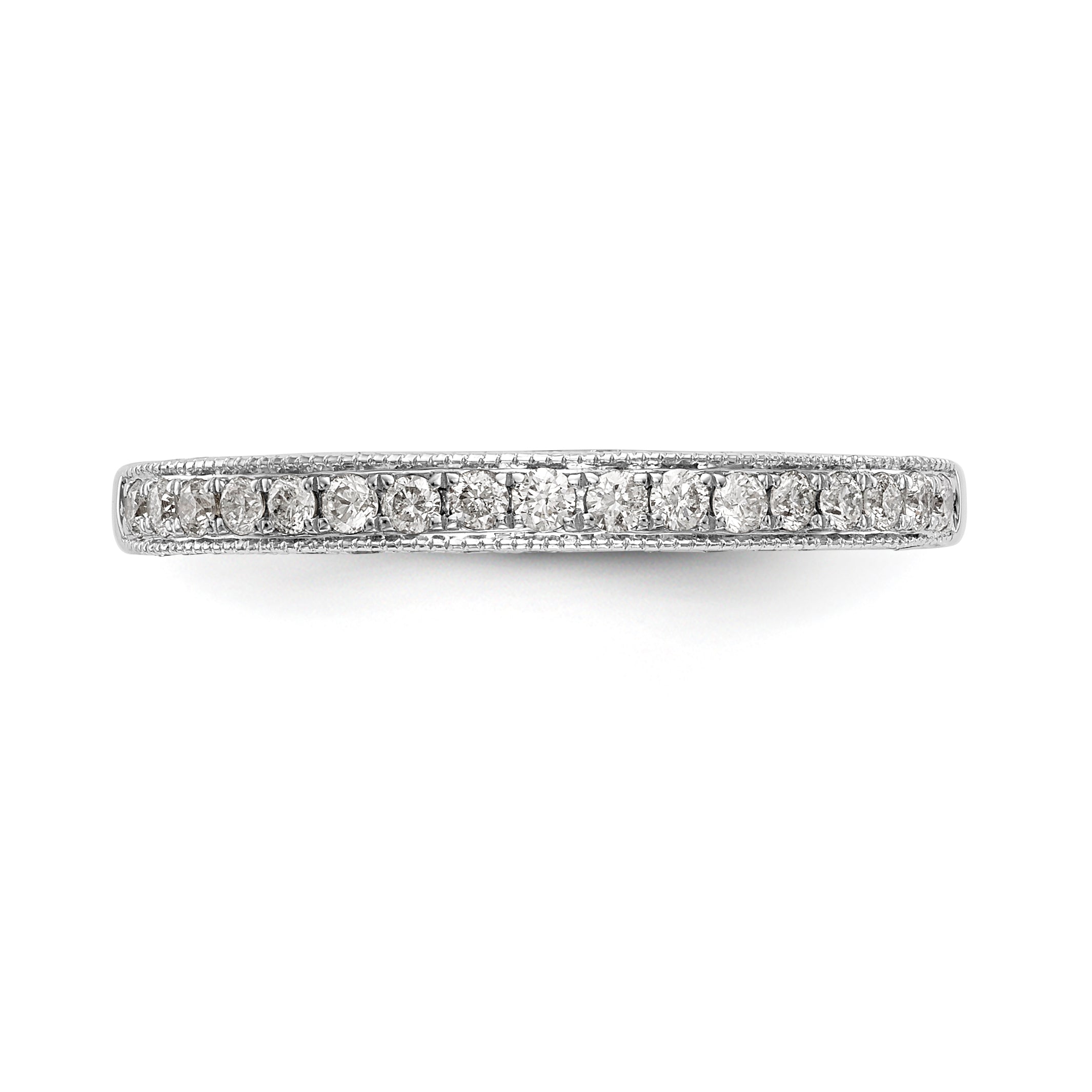 0.27ct. CZ Solid Real 14K White Gold Wedding Wedding Band Ring