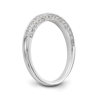 0.27ct. CZ Solid Real 14K White Gold Wedding Wedding Band Ring