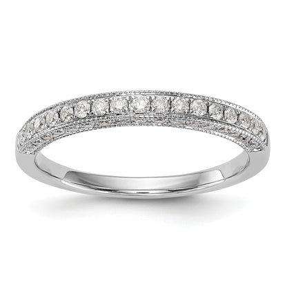 0.27ct. CZ Solid Real 14K White Gold Wedding Wedding Band Ring