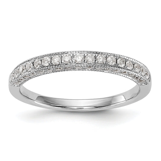 0.27ct. CZ Solid Real 14K White Gold Wedding Wedding Band Ring