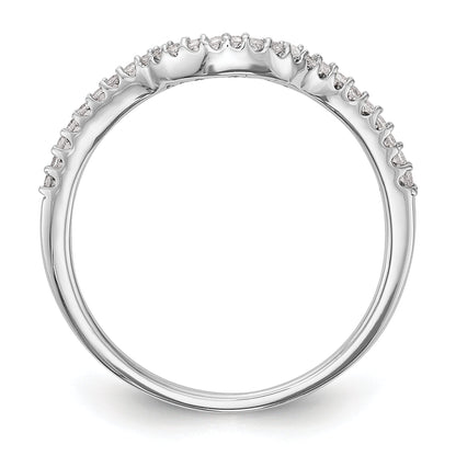 0.13ct. CZ Solid Real 14K White Gold Wedding Wedding Band Ring