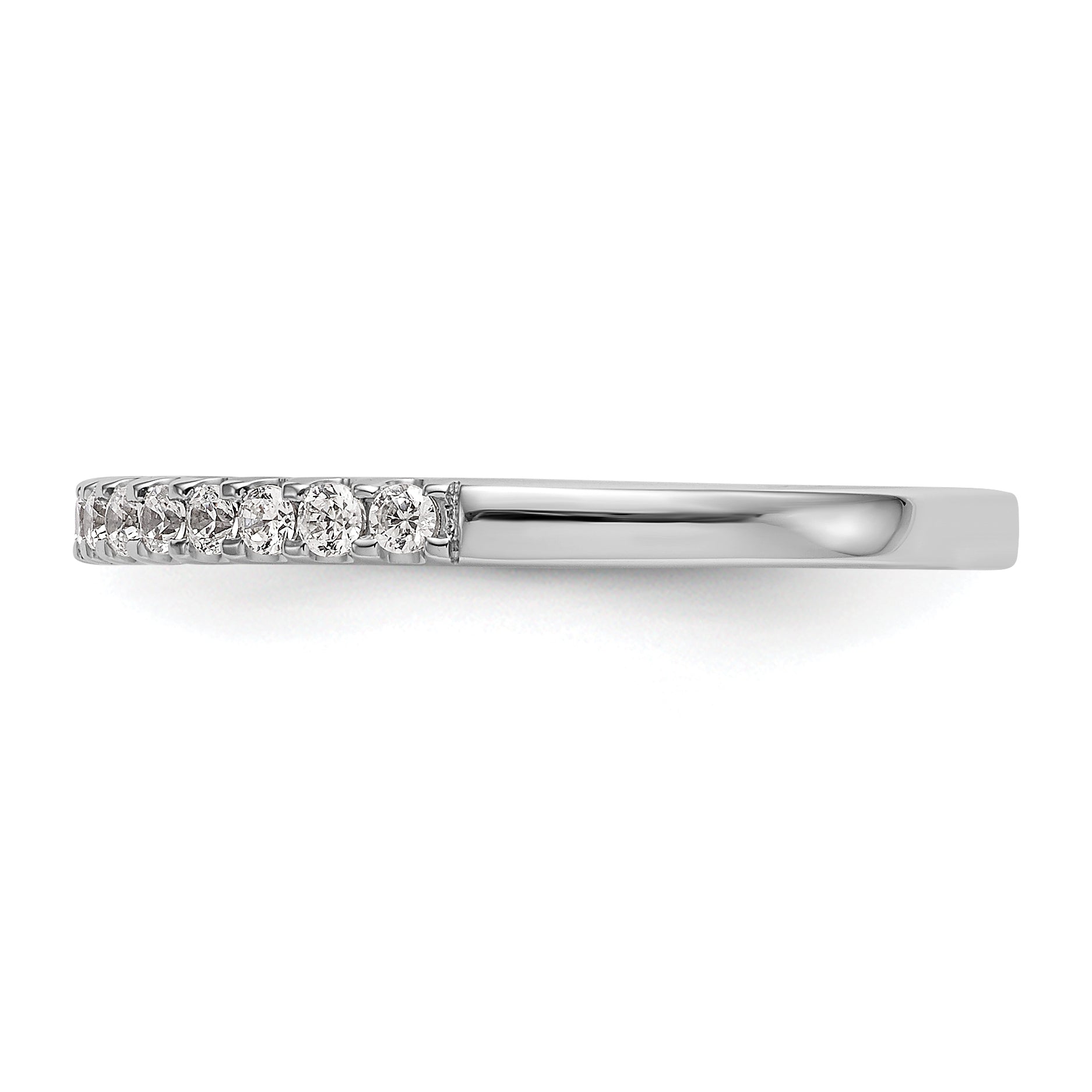 0.24ct. CZ Solid Real 14K White Gold Wedding Wedding Band Ring