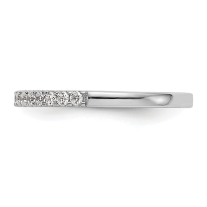 0.24ct. CZ Solid Real 14K White Gold Wedding Wedding Band Ring