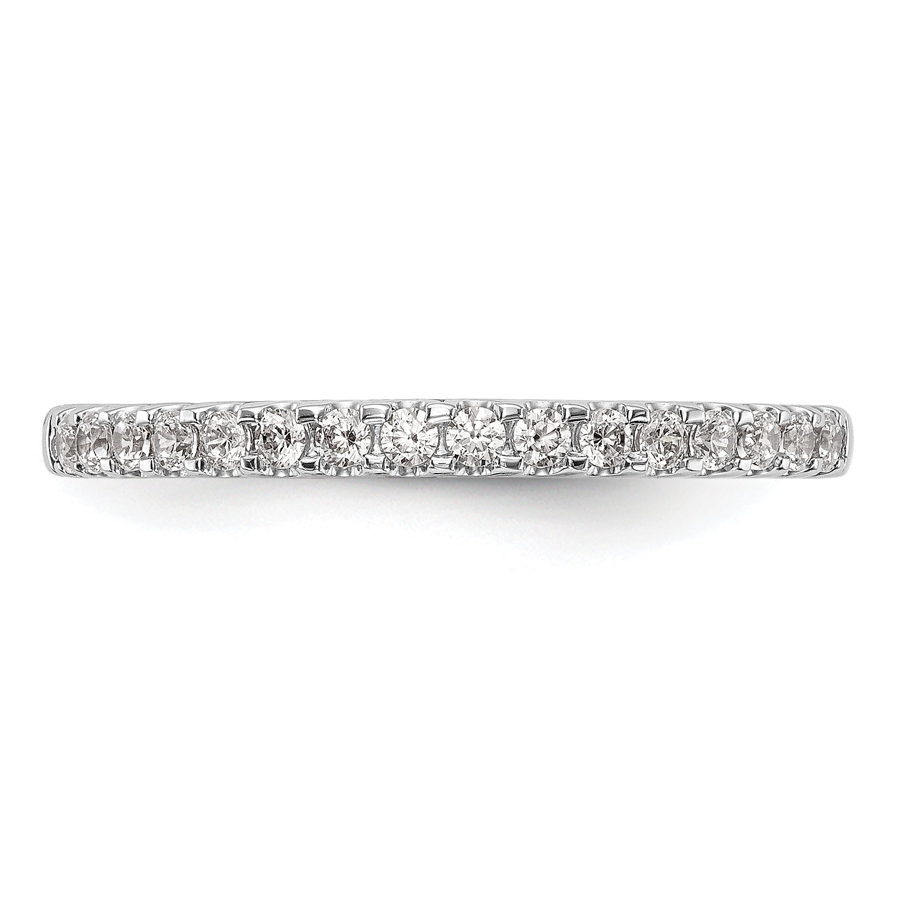 0.24ct. CZ Solid Real 14K White Gold Wedding Wedding Band Ring