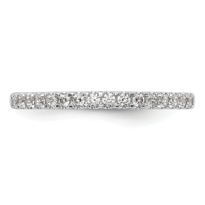 0.24ct. CZ Solid Real 14K White Gold Wedding Wedding Band Ring