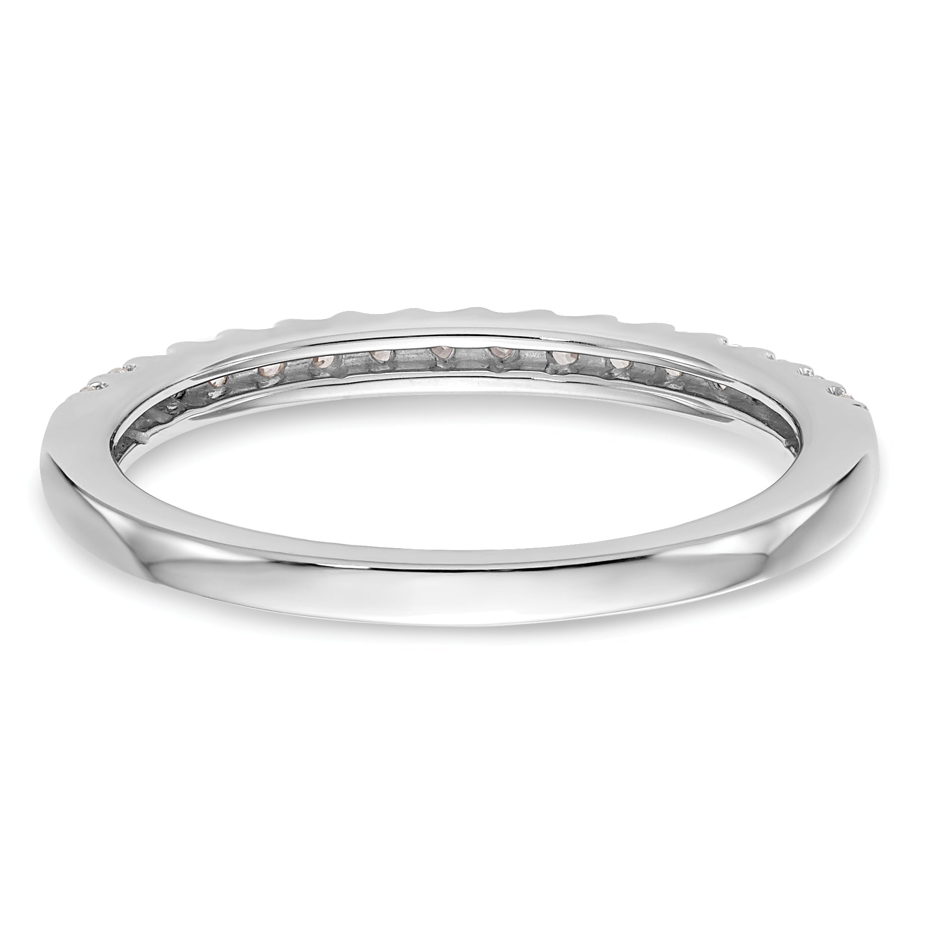 0.24ct. CZ Solid Real 14K White Gold Wedding Wedding Band Ring