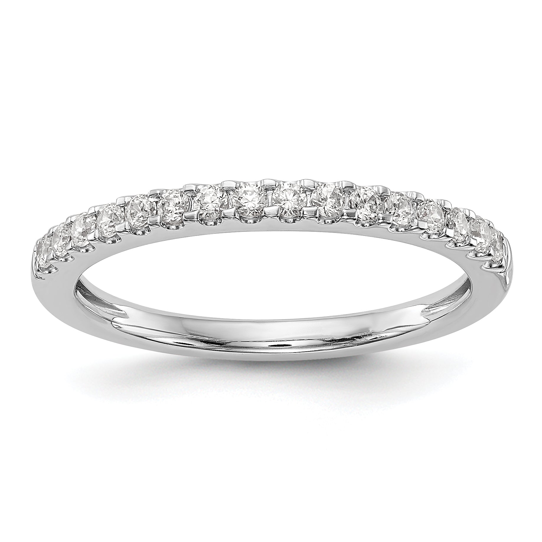 0.24ct. CZ Solid Real 14K White Gold Wedding Wedding Band Ring
