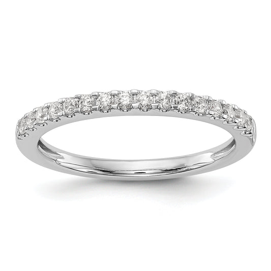 0.24ct. CZ Solid Real 14K White Gold Wedding Wedding Band Ring