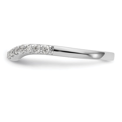 0.25ct. CZ Solid Real 14K White Gold Wedding Wedding Band Ring