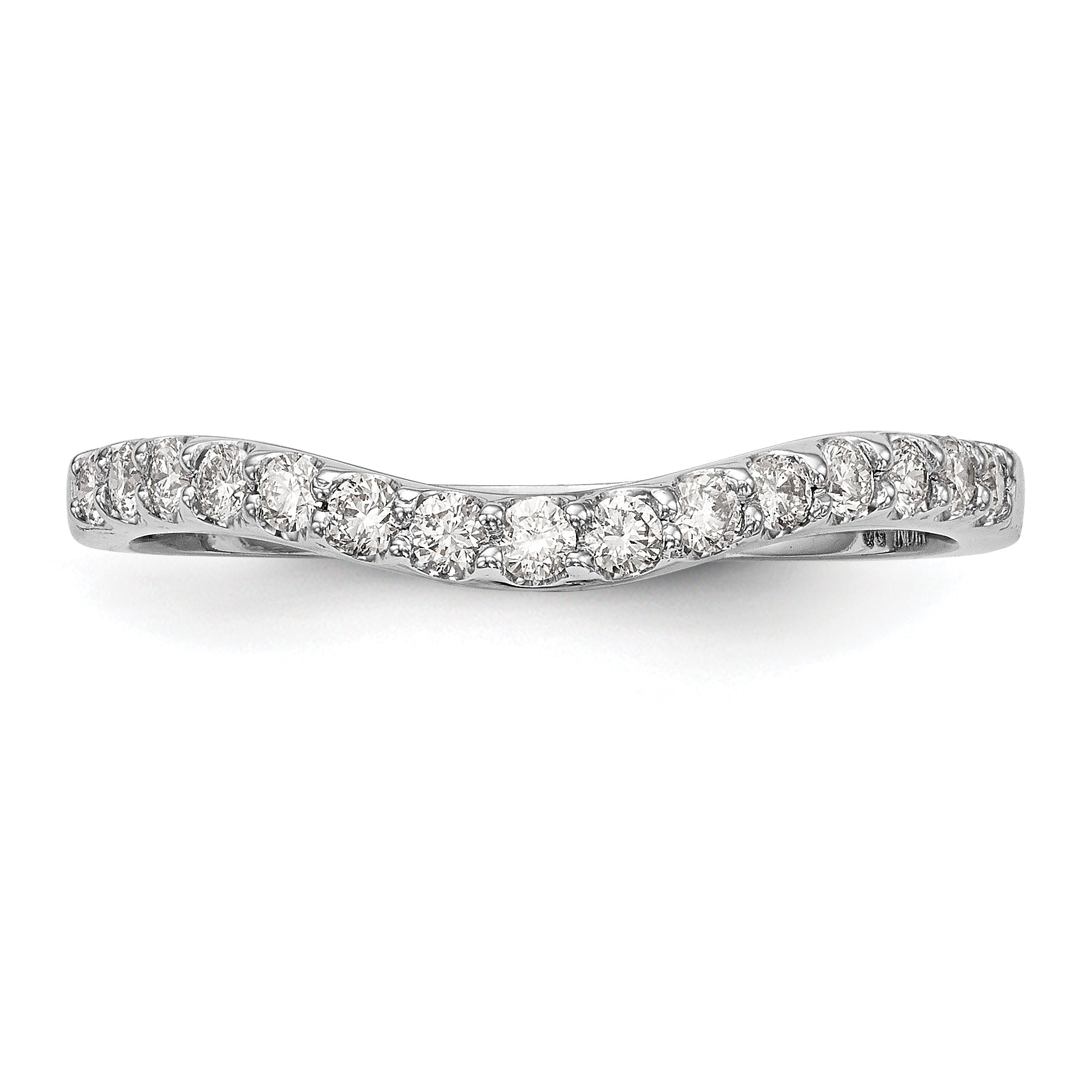 0.25ct. CZ Solid Real 14K White Gold Wedding Wedding Band Ring