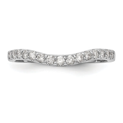 0.25ct. CZ Solid Real 14K White Gold Wedding Wedding Band Ring