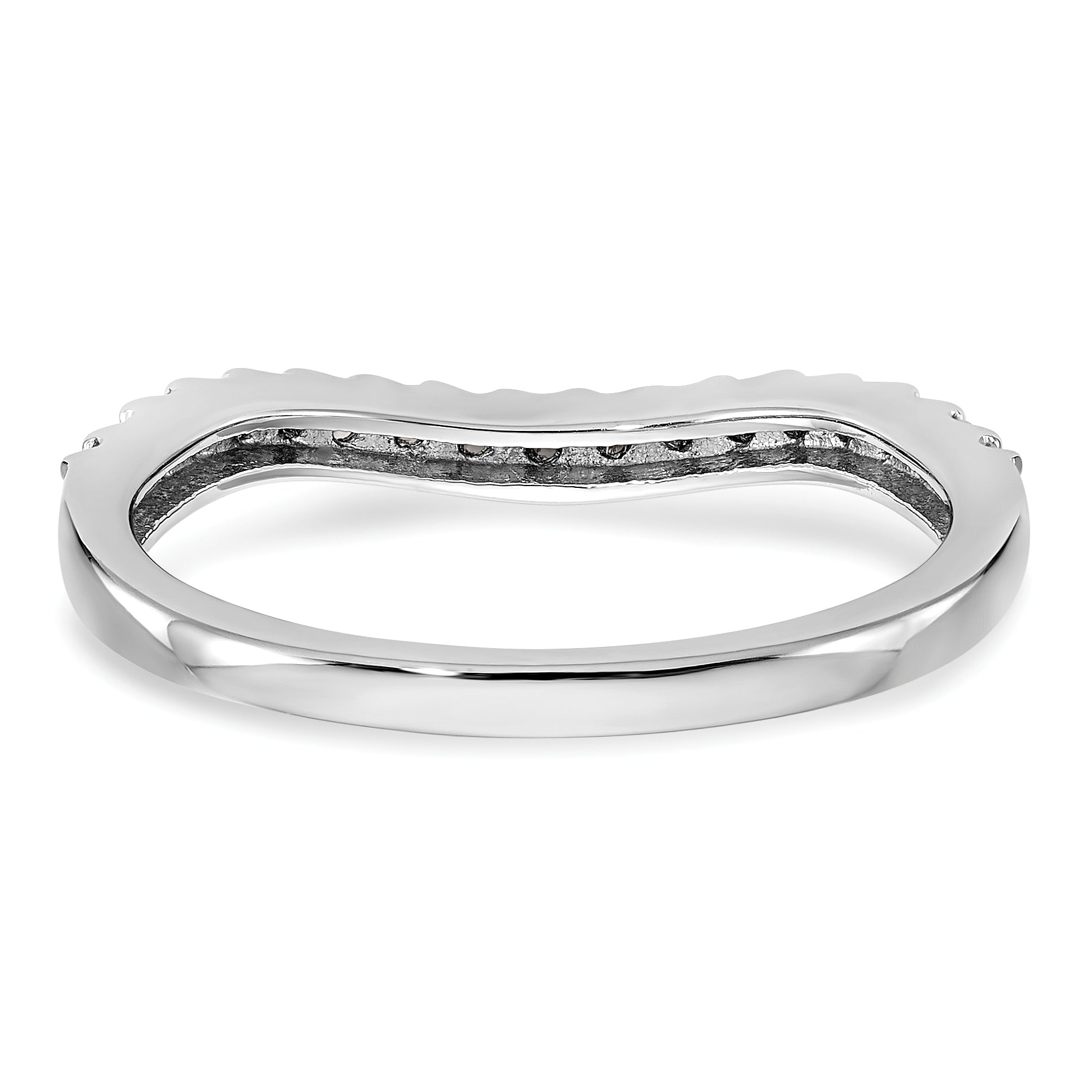 0.25ct. CZ Solid Real 14K White Gold Wedding Wedding Band Ring