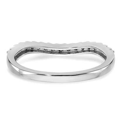 0.25ct. CZ Solid Real 14K White Gold Wedding Wedding Band Ring