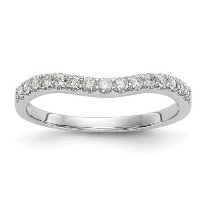 0.25ct. CZ Solid Real 14K White Gold Wedding Wedding Band Ring